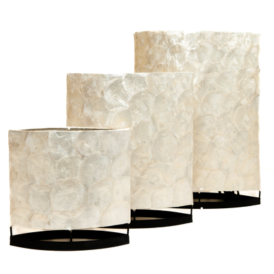 Capiz schelpen staande lamp neutraal