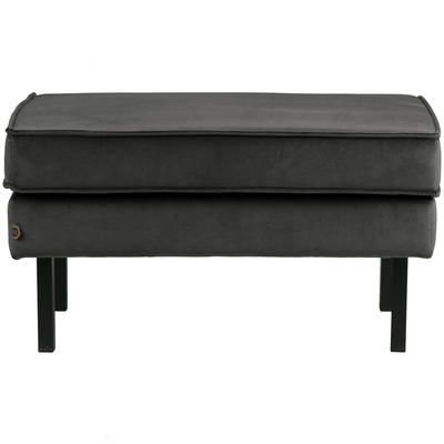 Rodeo hocker op poten velvet kastanjebruin
