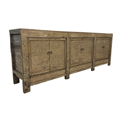 Dressoir 6 deur olijf/groen lak uniek