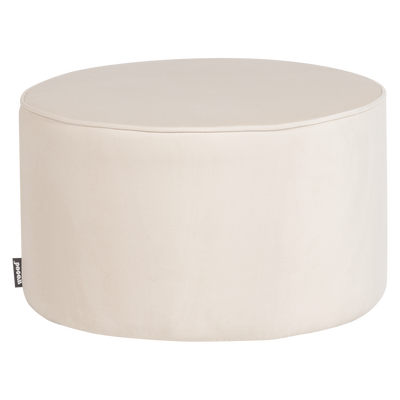Sara poef laag 36xo60 cm velvet off white [fsc]