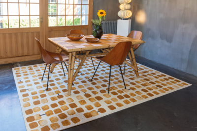 Ecorugs vloerkleed Cobblestone geel