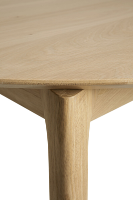 Ethnicraft - Tafel bok rond - uitschuifbaar - eiken/zwart eiken