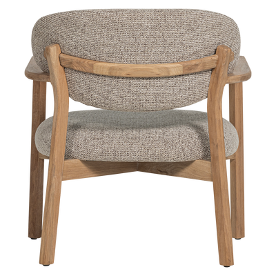 Udar fauteuil naturel met houten frame naturel