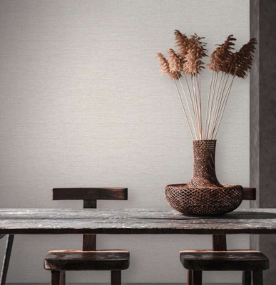 Vliesbehang gemêleerd met textielreliëfpatroon – beige, bruin, grijs