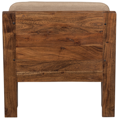 Opulent fauteuil boucle/hout naturel