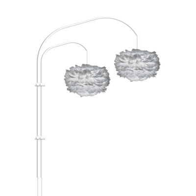 Wandlamp Willow Wall double white met eos mini light grey