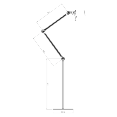 Tonone vloerlamp Bolt 2 arms
