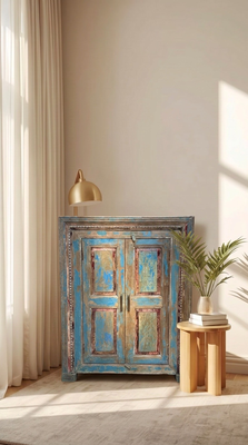Kast 2 deur uniek blauw