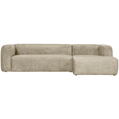 Bean hoekbank rechts chenille velvet taupe
