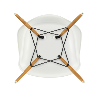 Vitra stoel Eames DAW goud esdoorn onderstel