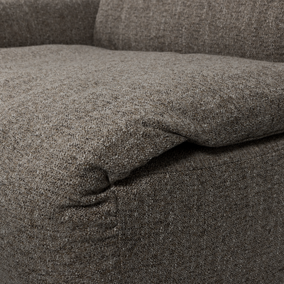 Baggy 1-zits element met arm links geweven chenille oudroze