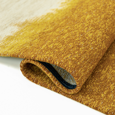 Geel en beige Storm gradiënt vloerkleed tapijt