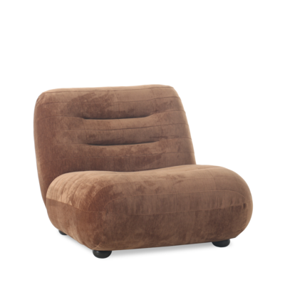 Fauteuil Wyatt verlours Lounge Chair Wyatt Velours Cognac