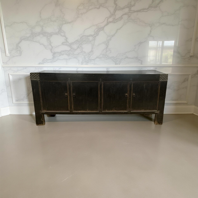 Dressoir zwart 4 deur noppen beslag