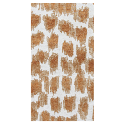 Abstract design vloerkleed Ikat met vlekken en vage vormen geel en ivoor