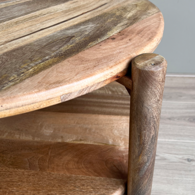 Old Inn wonen Mango salontafel rond