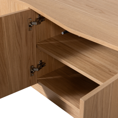 Tv Meubel Zuma 200Cm - Eiken - Transparant