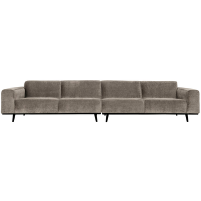 Statement xl 4-zits bank 372 cm lichtbruin melange