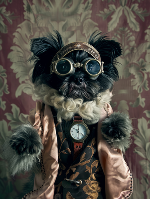 Schilderij van een Affenpinscher