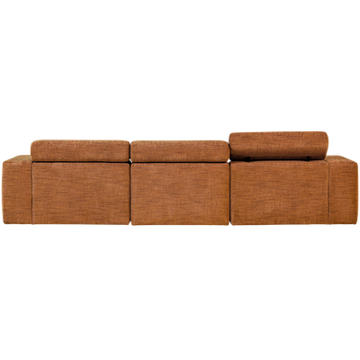 Novi chaise longue bank rechts donkerbruin melange