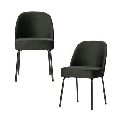 Vogue eetkamerstoel structure velvet brass