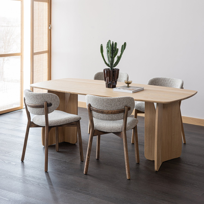 Udar eetkamerstoel naturel met houten frame naturel