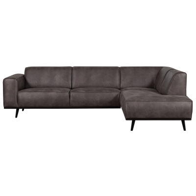 Statement hoekbank rechts chenille velvet terra