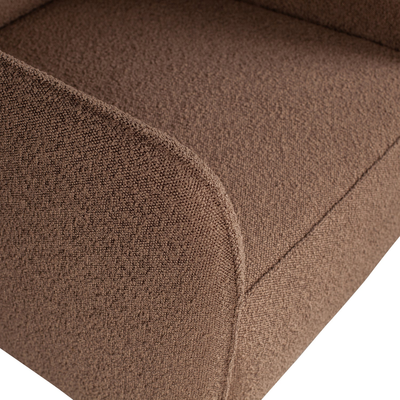 Statement fauteuil met arm chenille velvet perzikroze