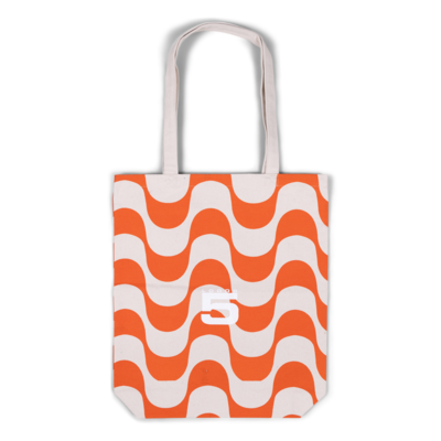 Canvas tas small - orange wave