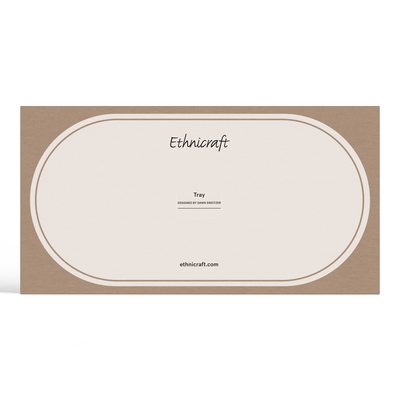Second Nature glazen dienblad ovaal - auburn