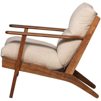 Houston fauteuil boucle/hout naturel