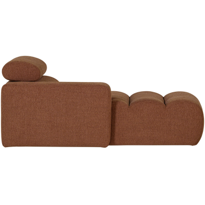 Novi chaise longue element arm links ribstof terra