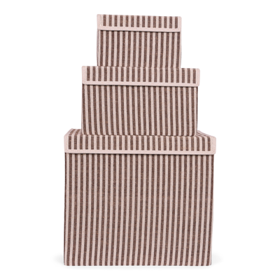 Opbergdoos Auri stripe brown