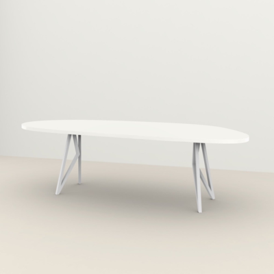 Studio HENK tafel Butterfly Blob - wit frame, HPL Fenix bianco kos