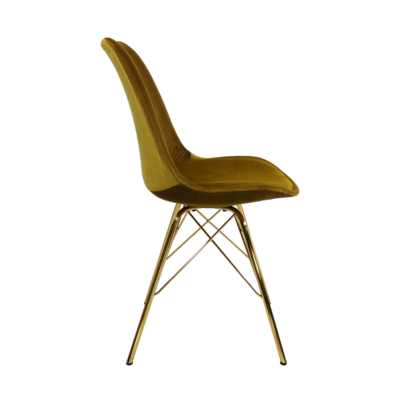 Kuipstoel Velvet goud frame