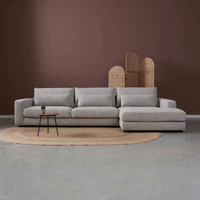 Hoekbank Lusaro Lichtgrijs Chaise Longue