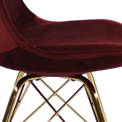 Kuipstoel Velvet goud frame