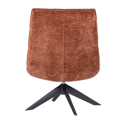 Jouke draaifauteuil chenille structuur roestbruin [fsc]