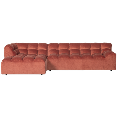 Allure chaise longue links geweven stof naturel melange