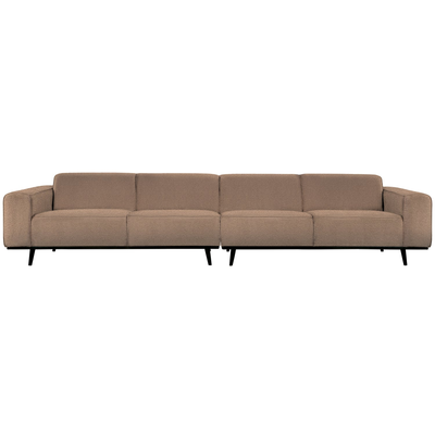 Statement xl 4-zits bank 372 cm lichtbruin melange