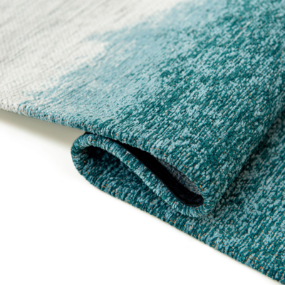 Vloerkleed Storm blauw en wit gradiënt