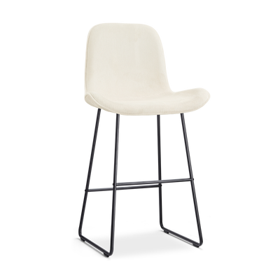 Barkruk Nino-Fé stof zwart onderstel