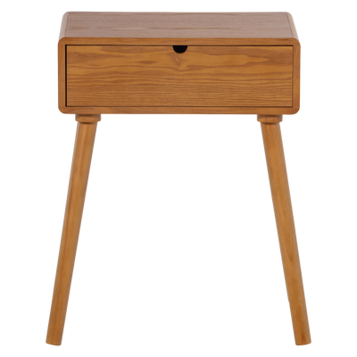 Nelo nachtkastje/bijzettafel hout bruin [fsc]