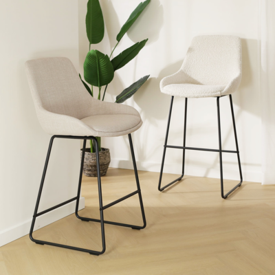 Barkruk Nino-Isa zwart onderstel - 75 cm