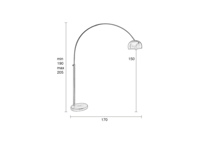Zuiver Metal Bow Vloerlamp