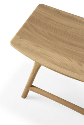 Ethnicraft - Osso eettafel kruk 45 - eiken/eiken zwart