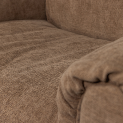 Baggy loveseat geweven chenille bruin