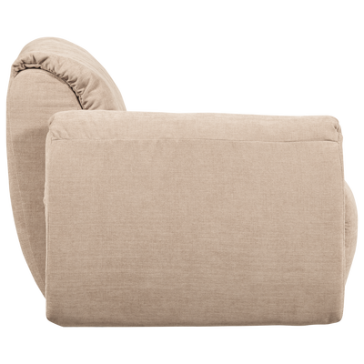 Baggy 1-zits element met arm links geweven chenille oudroze